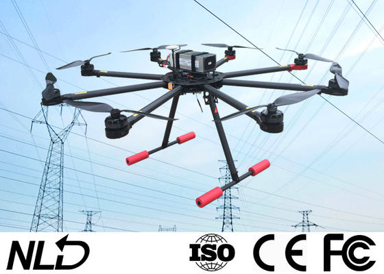 FCC T10 Powerline Drone To String Power Lines Pilot Ropes With Take Up Reel