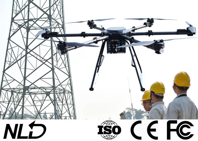 Flying 60 Minutes Industrial Grade Drone UAV For Power Line Inspection